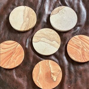 Natural Sandstone Coasters Set of 6